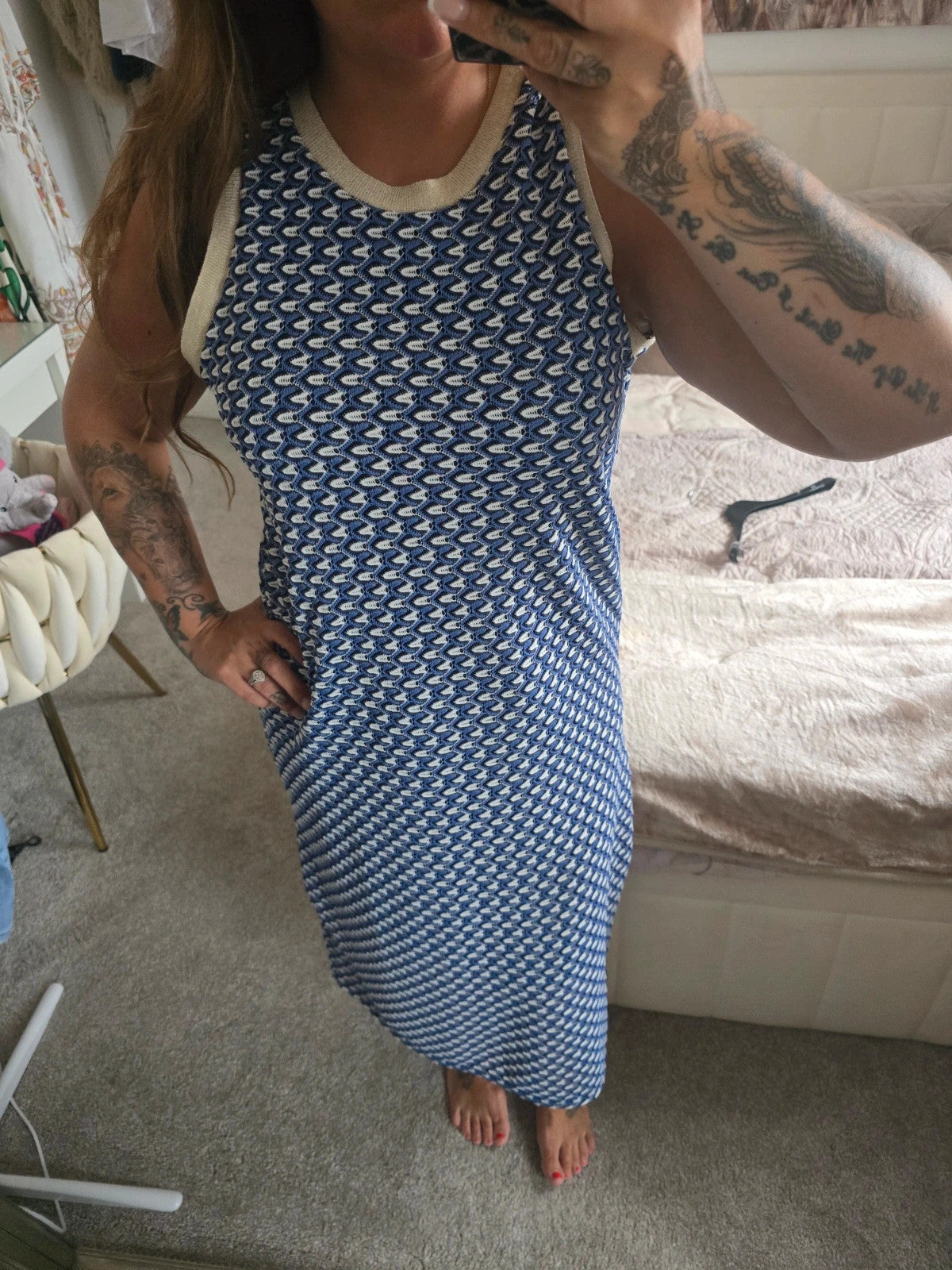 knitted midi dress